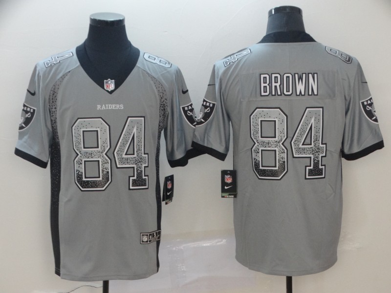Men's Las Vegas Raiders Antonio Brown #84 Gray Jersey